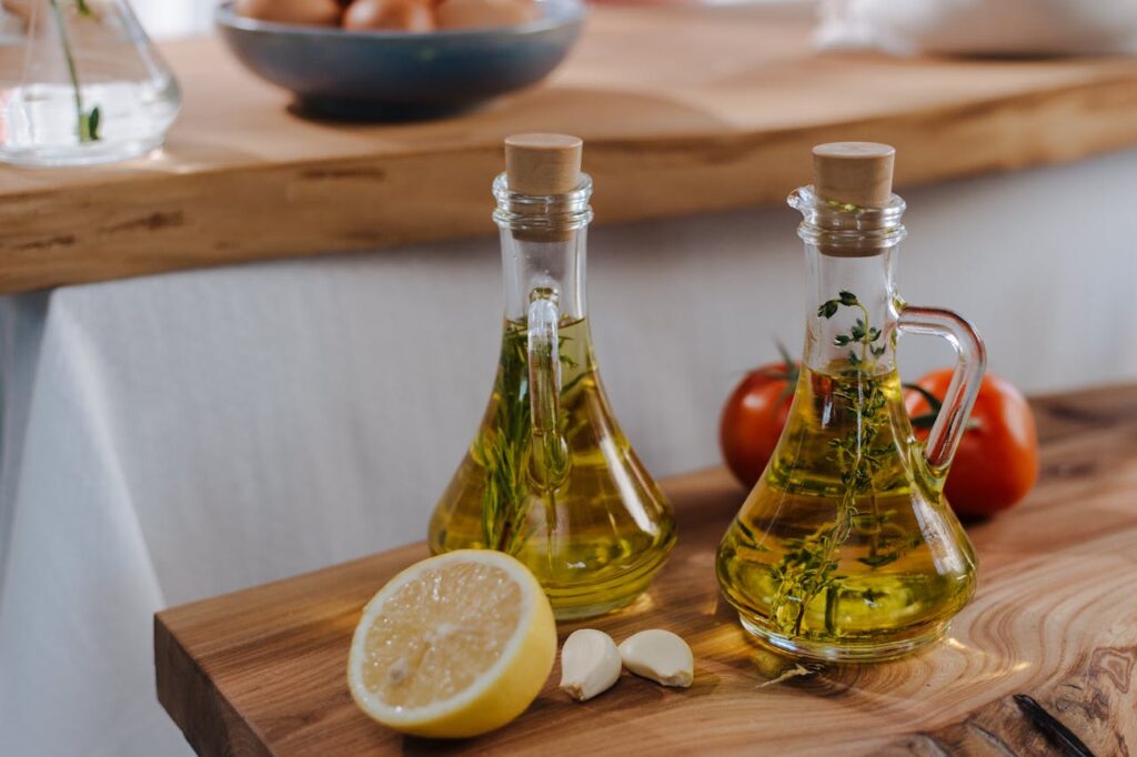 olive oil and lemon